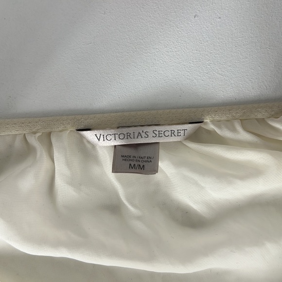 Victoria's Secret Loose Fit Lace Lingerie Top Womens Size M White & Black - Picture 5 of 6